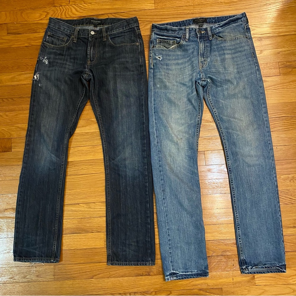 Banana Republic Men’s Slim Straight & Vintage Straight jeans 30x32